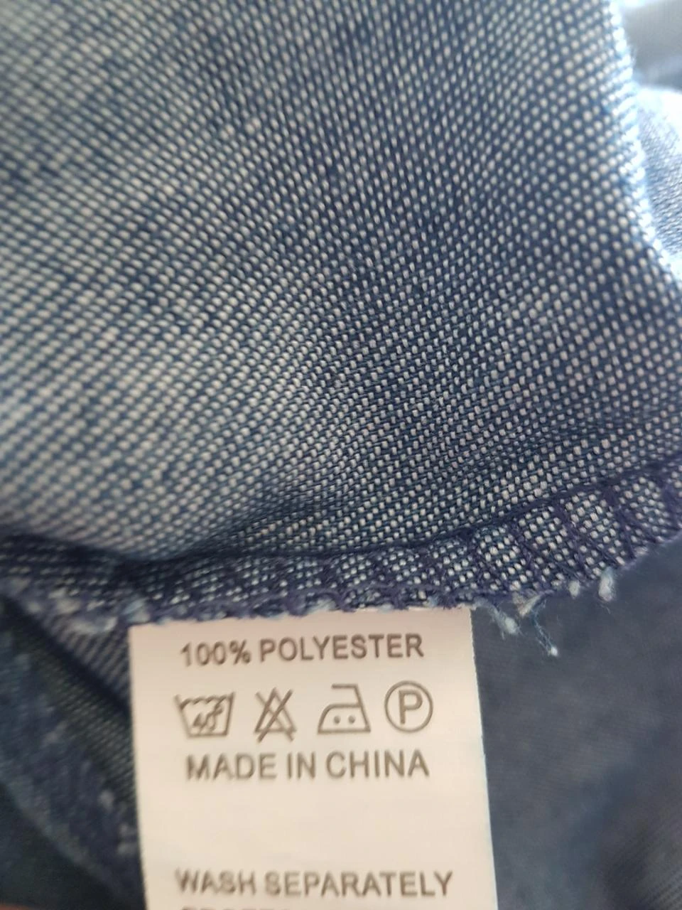 👗Tunic / Denim-effect babydoll dress – Size L (40) – photo 7